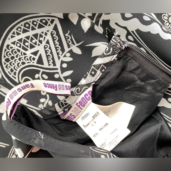 Flounced patterned midi Chiffon Skirt by FansNoFence. Full lined. XS. - Picture 5 of 10